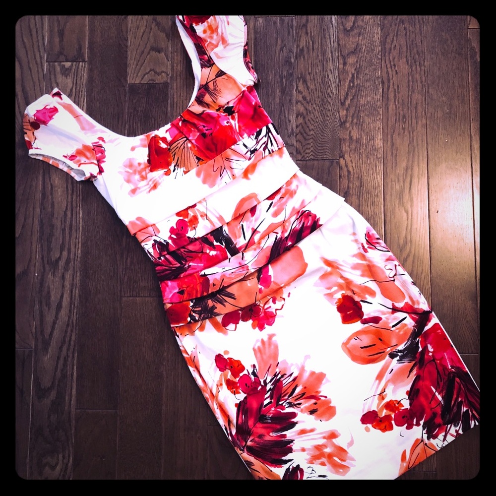 Suzi Chin Floral knee length dress